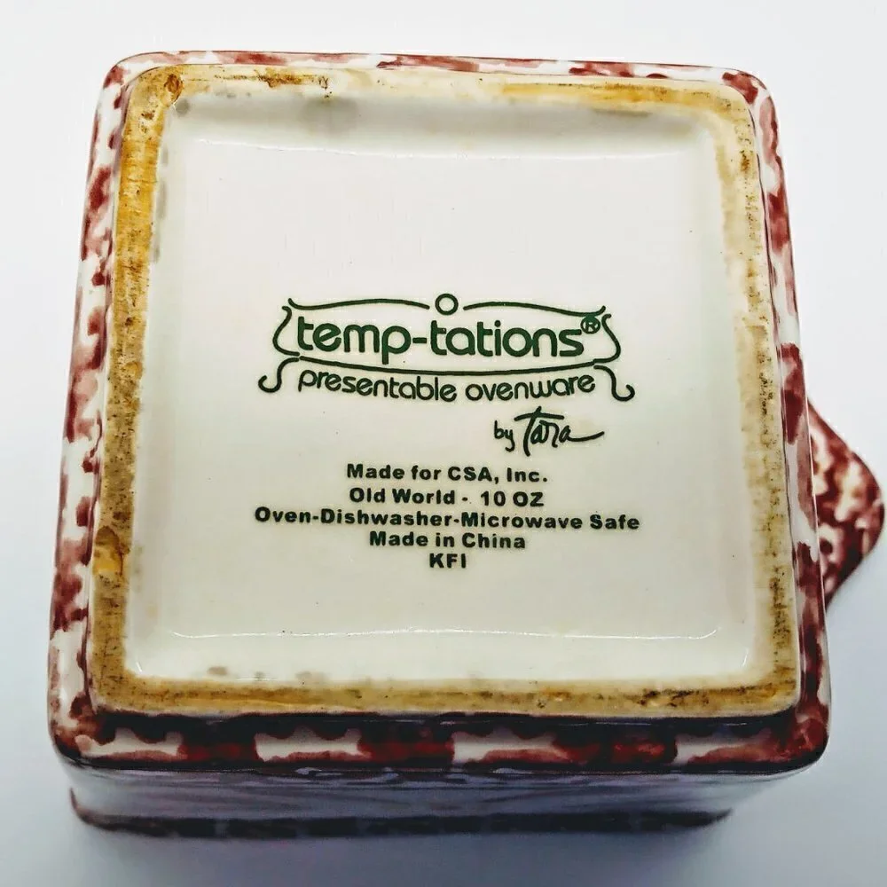 Temptations Old World Red EZ Hold Square Ramekins